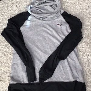 Puma funnel neck hoodie gray/charcoal